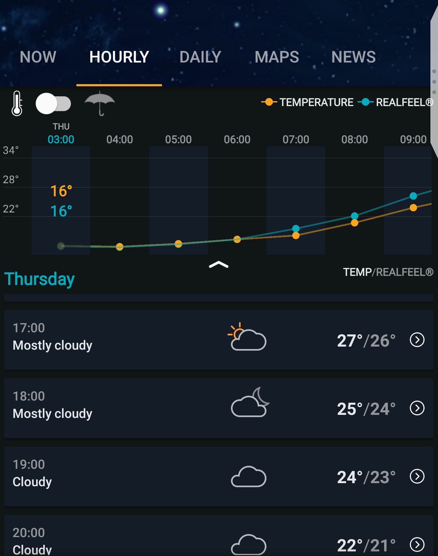 AccuWeather travel app for weather forecasts