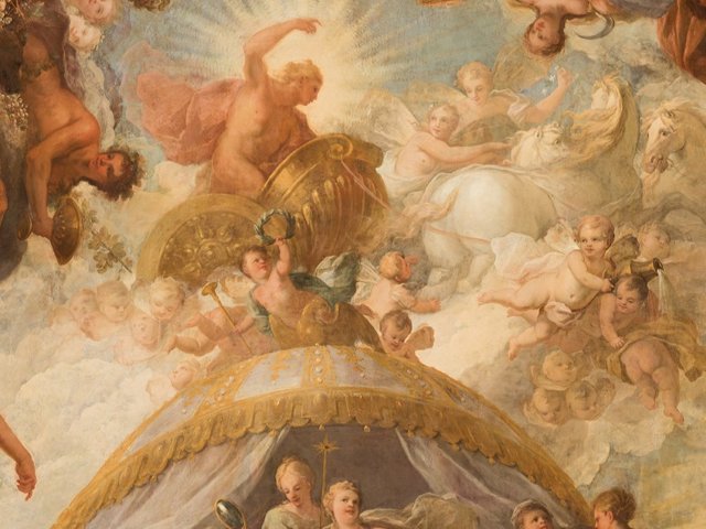 Apollo, Painted Hall ceiling detail
