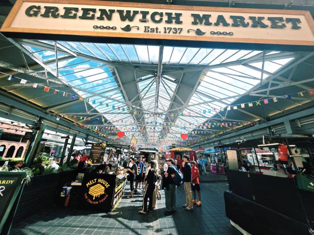The entrance to Greenwich Market