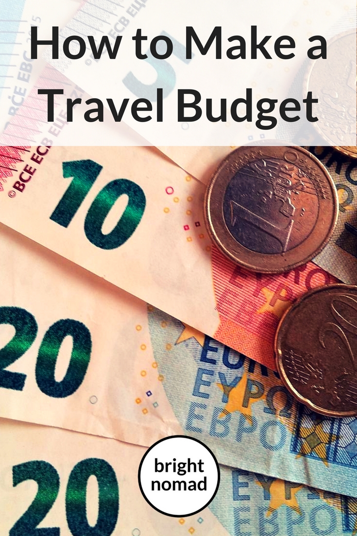How to Make a Travel Budget - Text, banknotes and coins