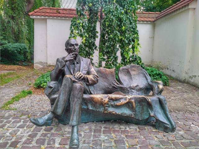 Krakow - Jan Karski statue in the Jewish Quarter in Krakow
