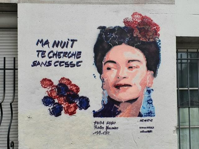 Paris street art Frida Kahlo