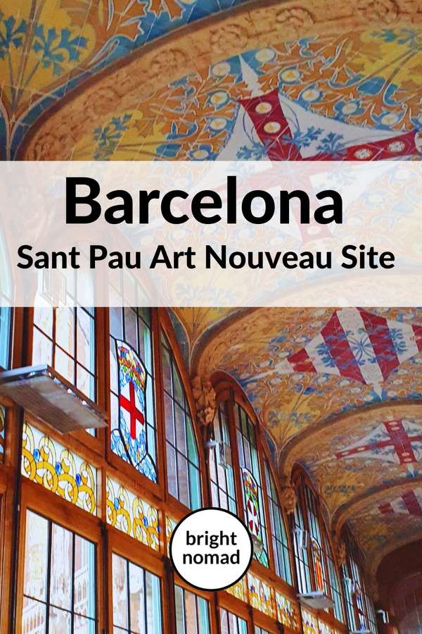 Sant Pau Art Nouveau Site in Barcelona Spain