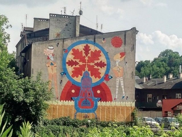 Symbols of Podgórze Mural