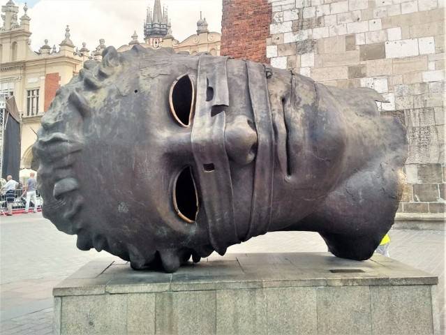 The Head in the Main Square in Krakow