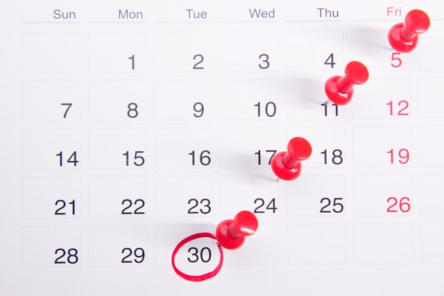 Deadlines when you run your own business as a digital nomad