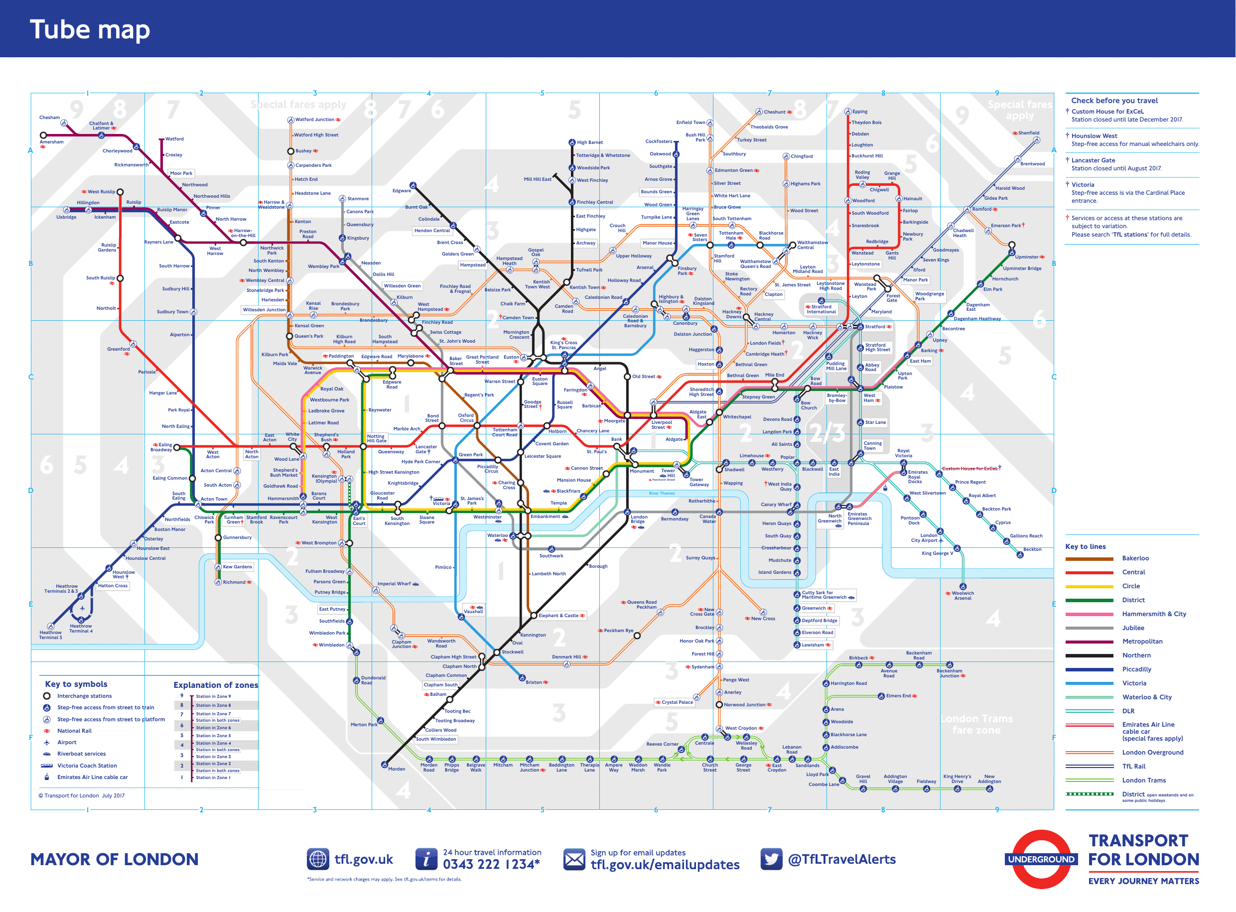 London's tube map